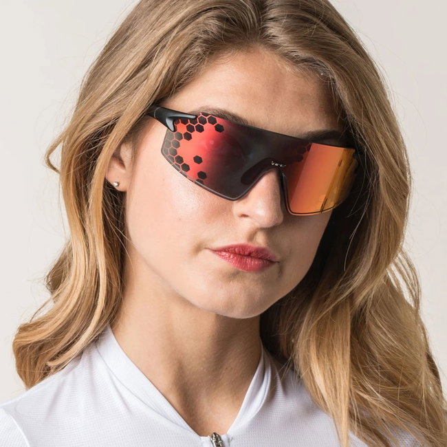 NRC - ochelari soare sport P-Ride SPP, lentile Allmat+ oglinda roz vintage multicolor - rama neagra