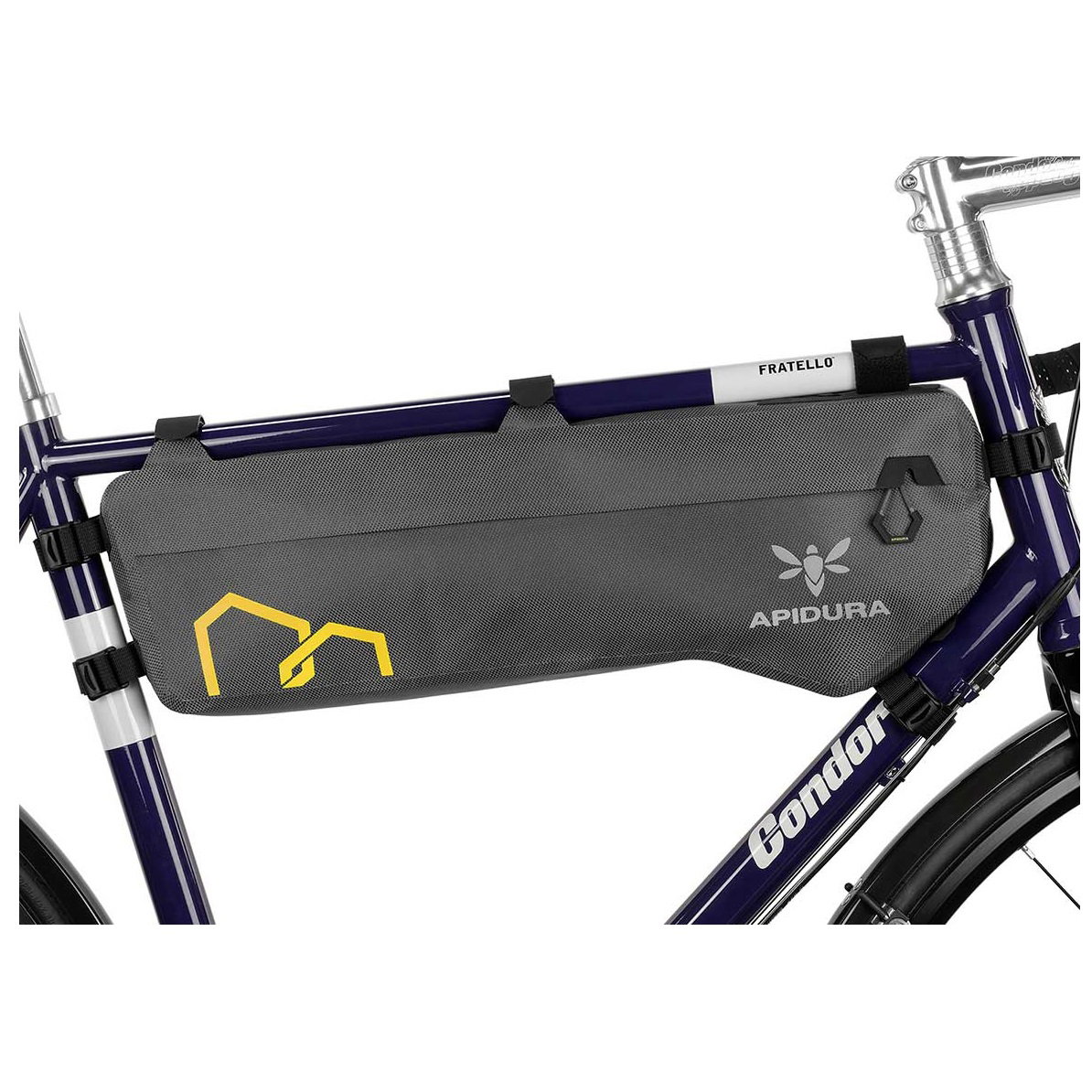 Bicycle Bags & Panniers Apidura - geanta cadru bicicleta Expedition Frame Pack 6.5 litri (pentru cadru inalt) - gri negru