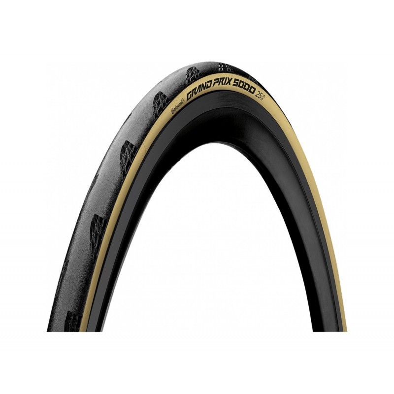 Bicycle Parts Continental - anvelopa bicicleta sosea Grand Prix 5000, pliabila, 700x25C - 25-622 - negru crem
