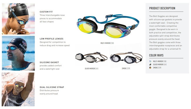 Finis - ochelari inot adulti Bolt Goggles - negru gri fumuriu
