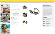 Finis - ochelari inot adulti Tide Goggles - auriu oglinda alb