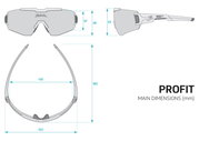 Spiuk - ochelari soare sport Profit, 2 lentile de schimb transparent si rosu oglinda - rama rosie