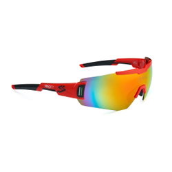 Spiuk - ochelari soare sport Profit, 2 lentile de schimb transparent si rosu oglinda - rama rosie
