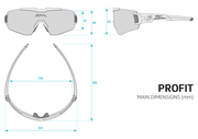 Spiuk - ochelari soare sport Profit, 2 lentile de schimb transparent si rosu oglinda - rama rosie