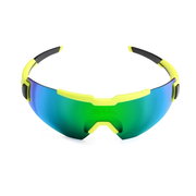 Spiuk - ochelari soare sport Profit, 2 lentile de schimb transparent si verde oglinda - rama galben fluo