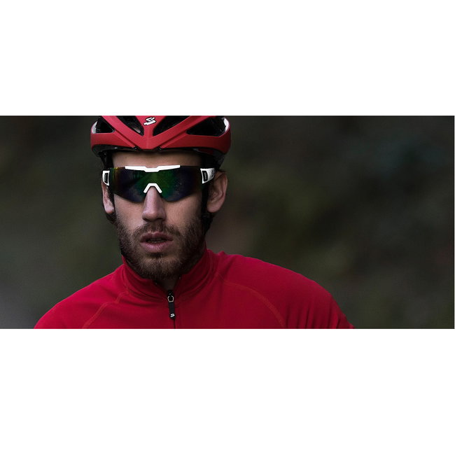 Spiuk - ochelari soare sport Profit, 2 lentile de schimb transparent si verde oglinda - rama galben fluo