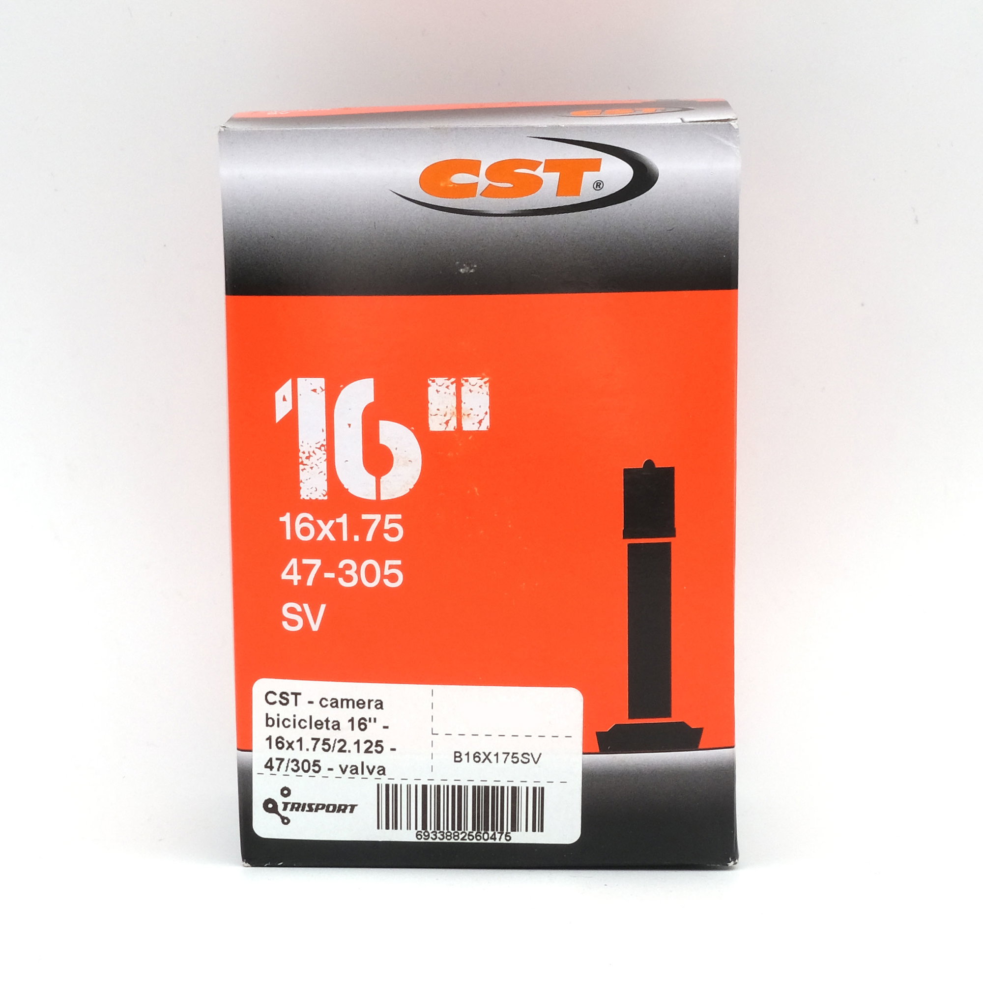 Bicycle Tubes CST - camera bicicleta 16" 16x1.75/2.125 - 47-305 - valva auto SV 30mm