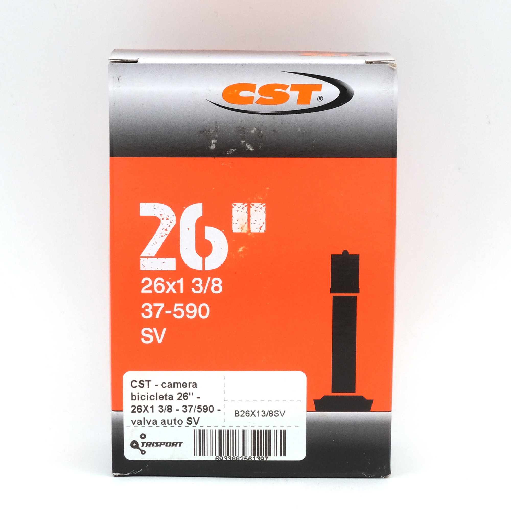 Bicycle Tubes CST - camera bicicleta 26" - 26X1 3/8 - 37/590 - valva auto SV 35mm
