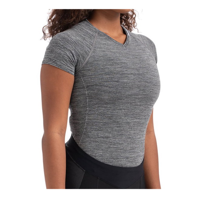 Specialized - tricou ciclism maneca scurta pentru femei Seamless Base Layer SS - gri melanj