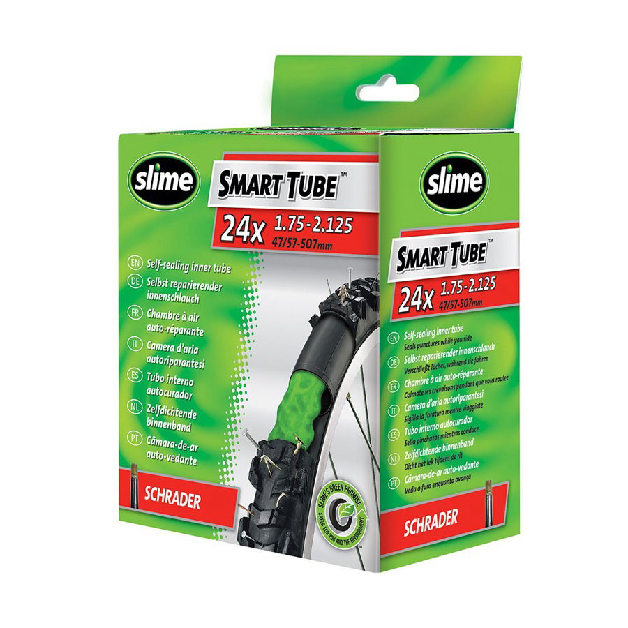 Bicycle Tubes Slime - camera bicicleta 24" cu solutie antipana - 24x1.75-> 24x2.125 - 47-507-> 57-507 - valva schrader auto