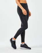 2XU - Colanti de compresie pentru femei Mid-Rise Print Compression Tights - negru gri