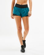 2XU - Pantaloni scurti de alergare pentru femei XVENT 3" Layer Short - verde teal negru