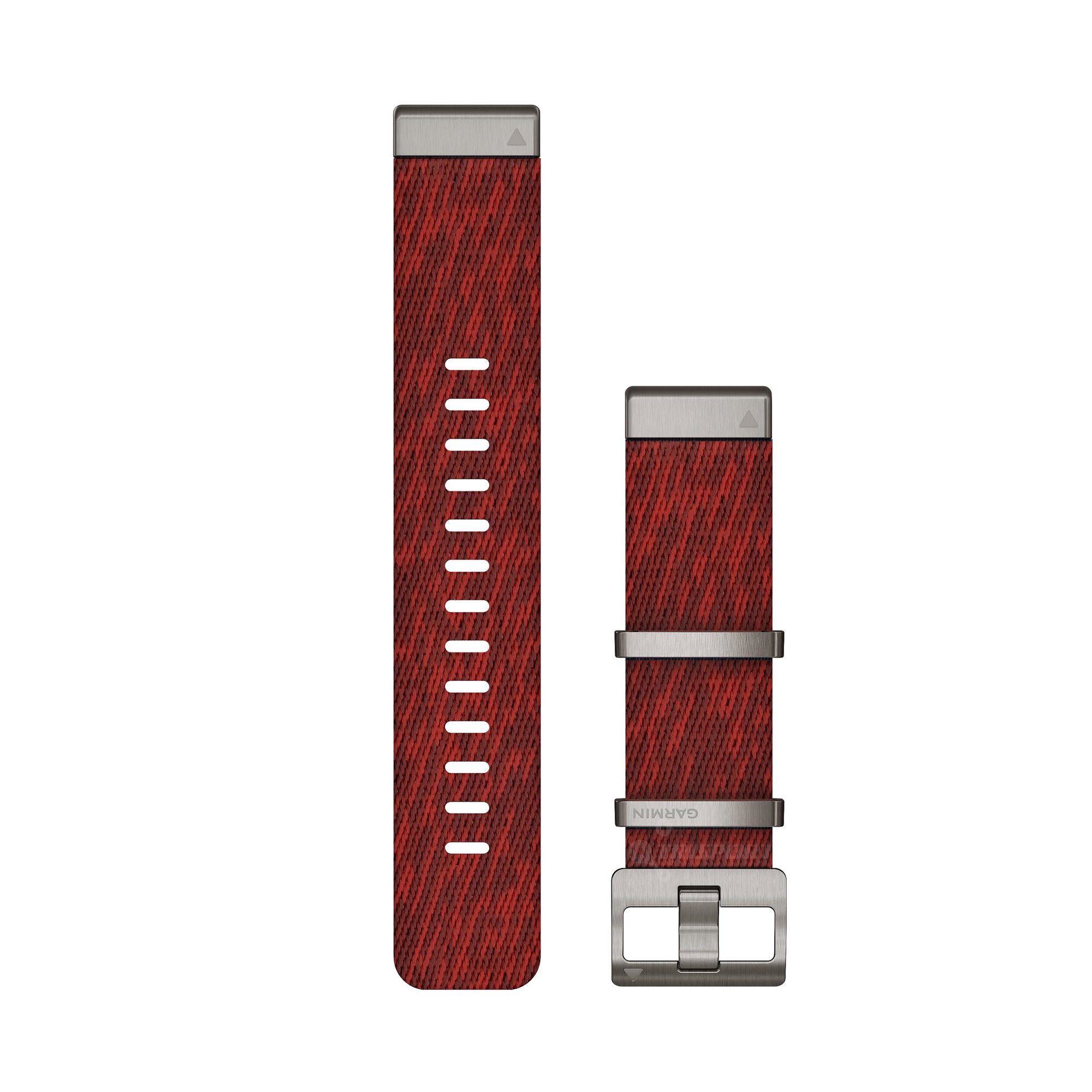 Watch Bands Garmin curea nailon QuickFit 22 cu model jacquard - rosu