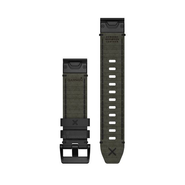 Garmin curea piele neagra originală Horween QuickFit 22