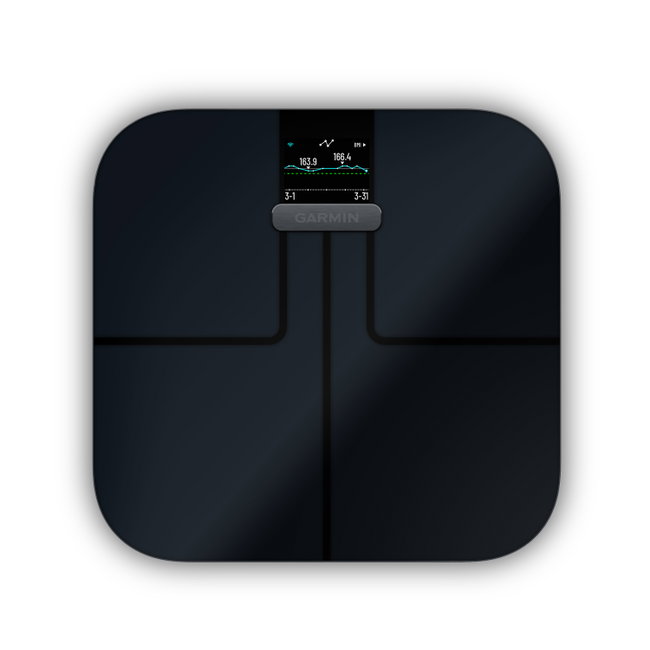 Garmin Index S2 Cântar Inteligent negru | Analiză Corporală