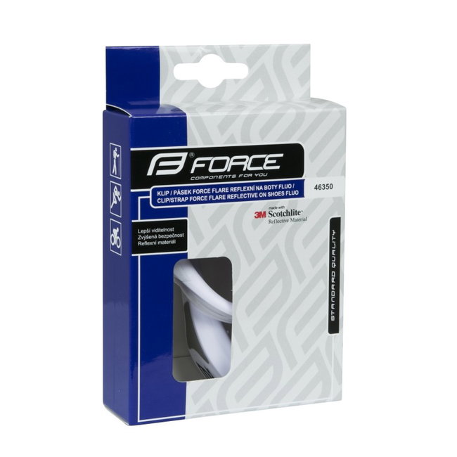Force - Set Cleme cu lumini Force Flare pentru pantofi - alb