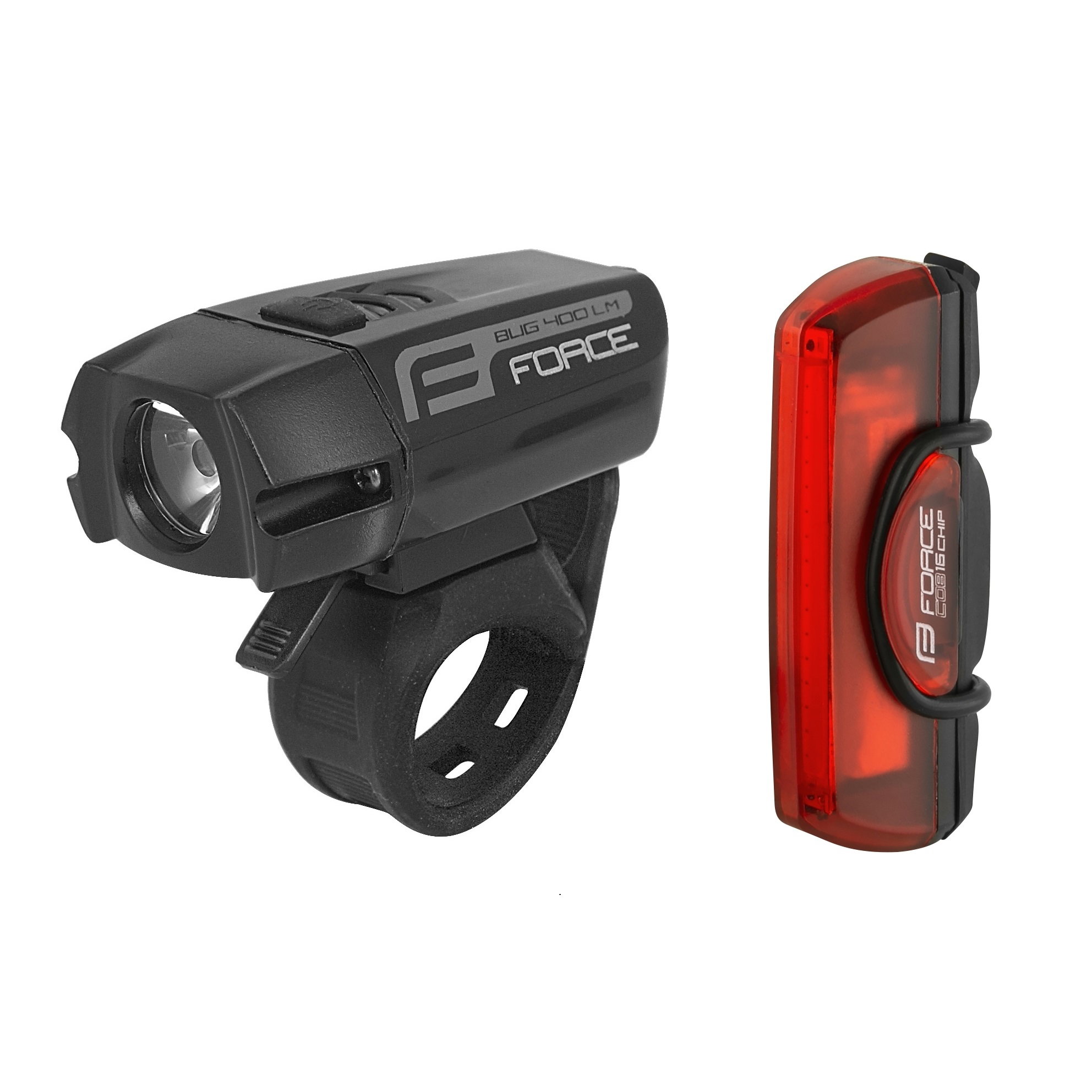 Force Force - Set lumini (far + stop) Glare, 1 led - negru