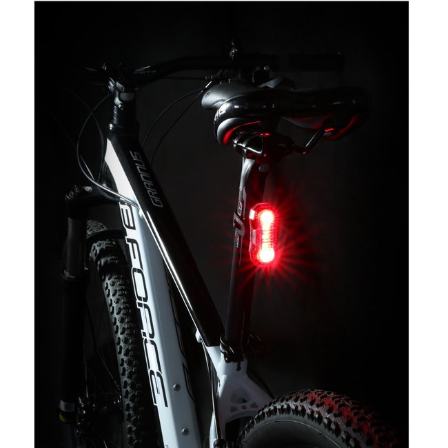Force - lumina spate bicicleta (stop spate) Deux, cu incarcare USB - negru