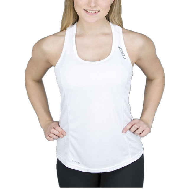 2XU - Maiou sport pentru femei XVENT Singlet - alb