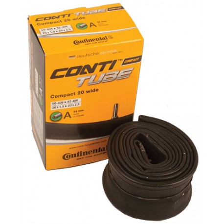 Bicycle Tubes Continental - camera bicicleta Compact 20 Wide 20x1.9-2.5 - 50-406 ->62-406 - valva auto 34mm