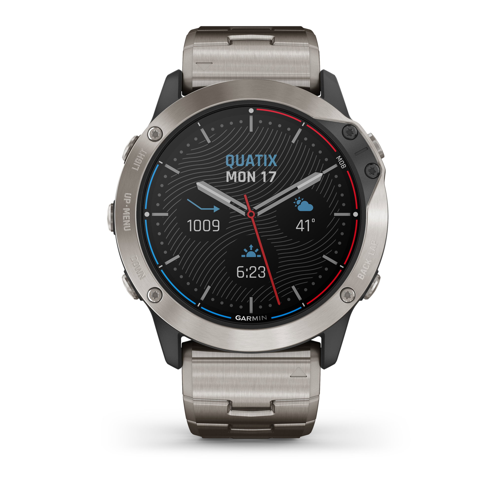 Watches Garmin - quatix 6x Solar Titanium - ceas inteligent premium cu GPS cu functii avansate pentru sport si navigatie - 51mm diametru