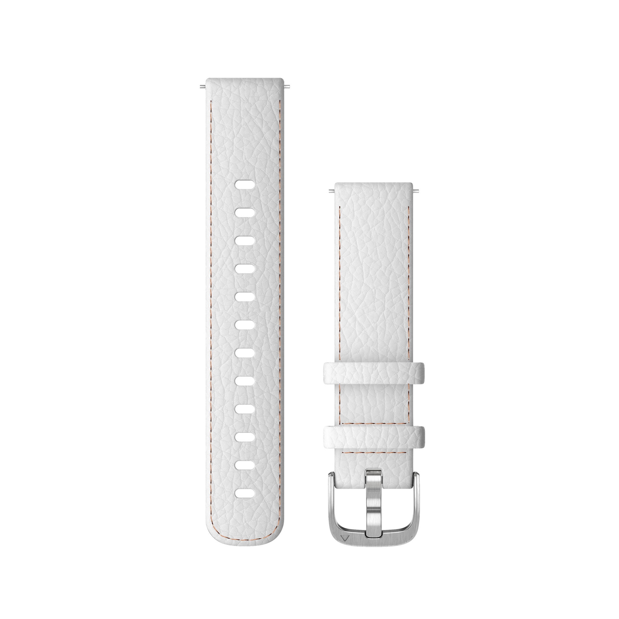 Watch Bands Garmin - Quick Release 18 - curea piele alba - Vivoactive 4s/ Vivomove 3s