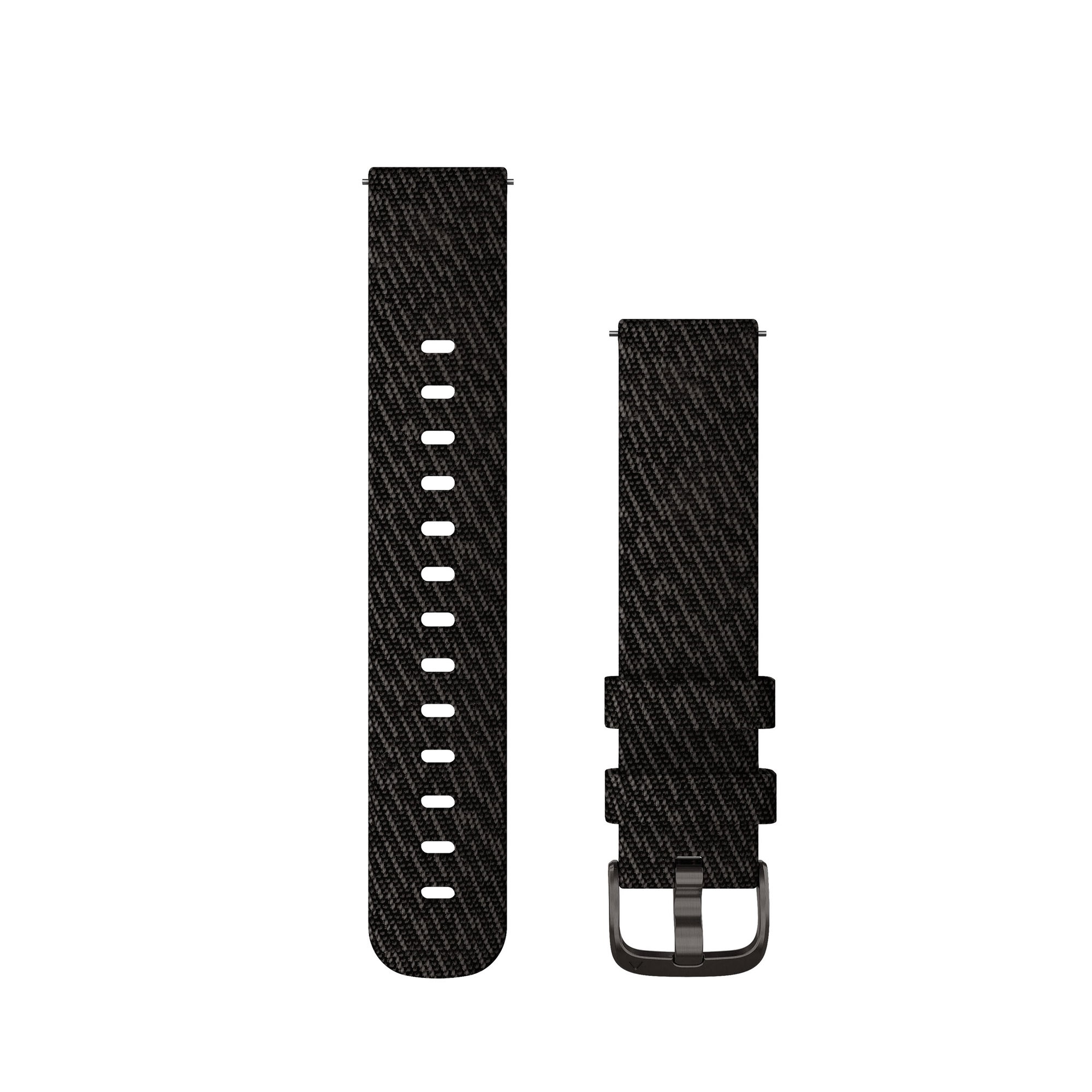 Watch Bands Garmin Quick Release 20 - Brăţară din nailon ţesut culoarea Black Pepper - curea de schimb pentru ceasurile Garmin