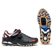 Northwave Spider Plus 2 - pantofi pentru ciclism MTB All Mountain - negru alb portocaliu