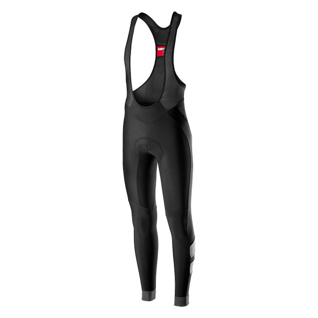 Castelli - pantaloni lungi ciclism iarna pentru barbati Velocissimo 4 Bibtights - negru gri reflex
