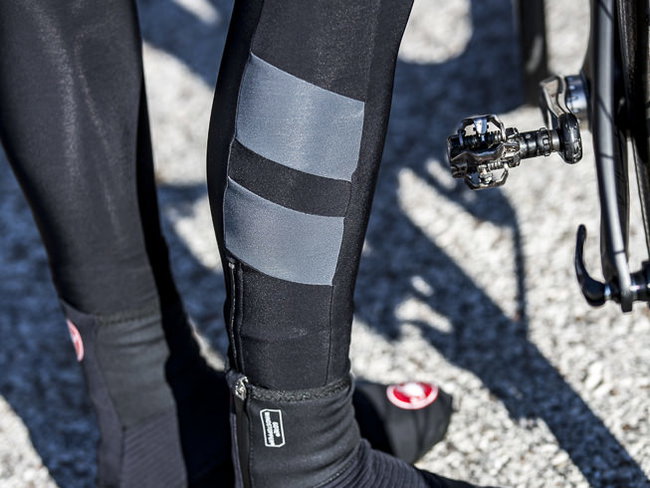 Castelli - pantaloni lungi ciclism iarna pentru barbati Velocissimo 4 Bibtights - negru gri reflex