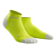 CEP - sosete de compresie peste glezna 8cm pentru femei Low Cut 3.0 - galben deschis lime gri