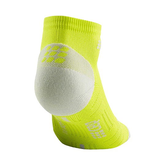 CEP - sosete de compresie peste glezna 8cm pentru femei Low Cut 3.0 - galben deschis lime gri