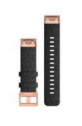 Garmin curea nailon - QuickFit 20 - neagra - rose gold