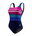 TYR - costum inot femei Ombre stripe aqua controlfit - albastru navy roz mov