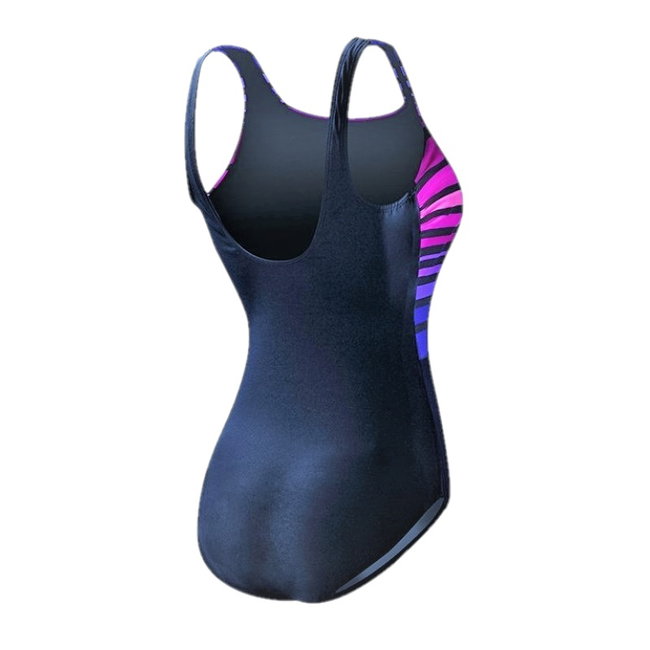 TYR - costum inot femei Ombre stripe aqua controlfit - albastru navy roz mov