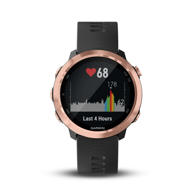 Garmin Forerunner 645 Music negru rose gold - ceas cu GPS pentru alergare, bicicleta, cardio, yoga si alte sporturi