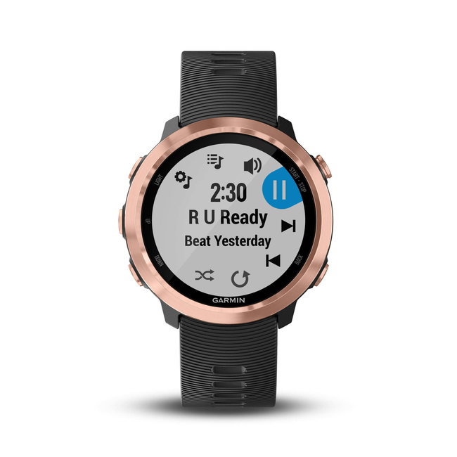 Garmin Forerunner 645 Music negru rose gold - ceas cu GPS pentru alergare, bicicleta, cardio, yoga si alte sporturi