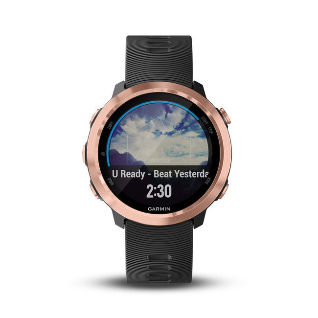 Garmin Forerunner 645 Music negru rose gold - ceas cu GPS pentru alergare, bicicleta, cardio, yoga si alte sporturi