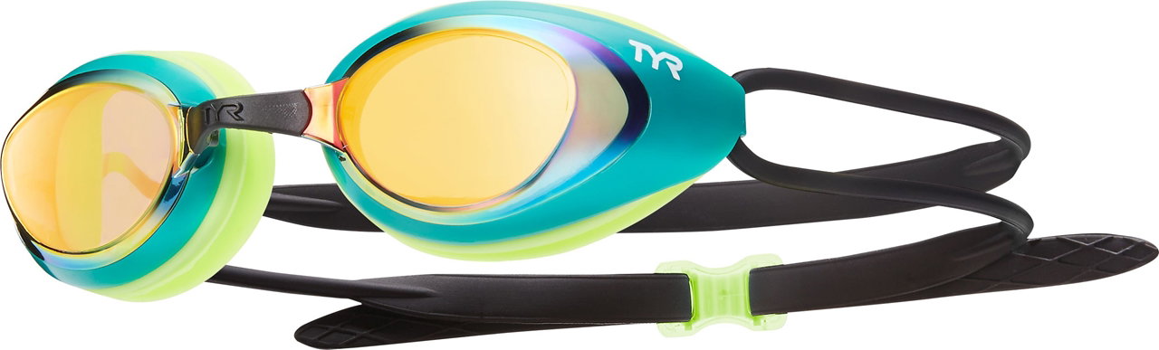 TYR TYR ochelari inot BlackHawk transparent verde-auriu