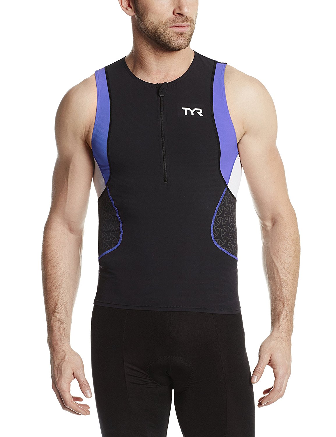 TYR Men Competitor Singlet TYR negru-albastru