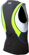 Men Competitor Singlet TYR negru-lime-albastru
