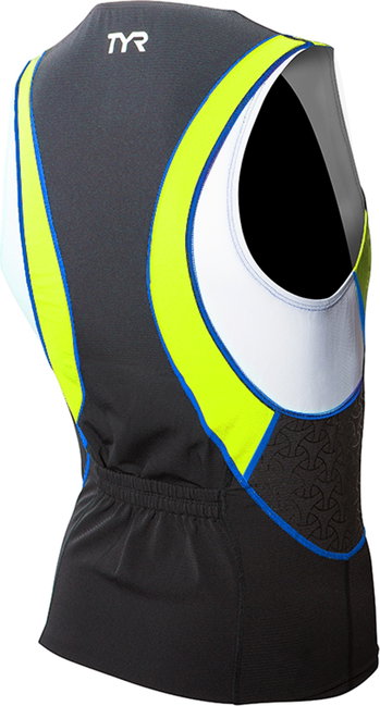 Men Competitor Singlet TYR negru-lime-albastru