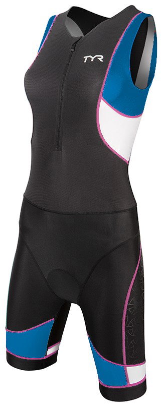 TYR TYR Costum Trisuit Femei cu fermoar Negru-Albastru-Roz