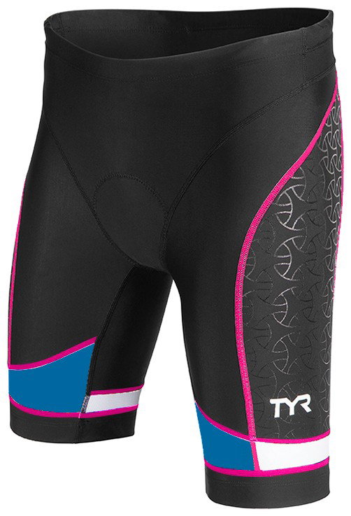 TYR Trishort Competitor Femei 8" - negru albastru roz