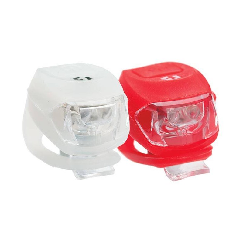 Bicycle Accessories BikeFun - Set lumini pentru bicicleta (far + stop) Bikefun Pixie, 2 x alb + 2 x rosu