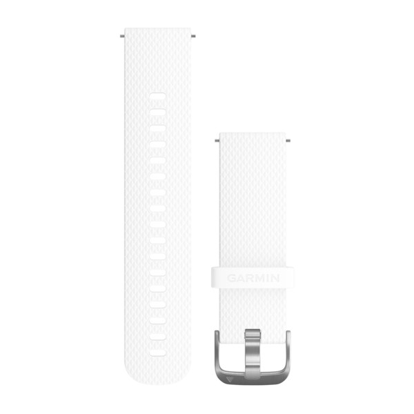 Watch Bands Garmin Quick Release 20 Vivoactive 3/ Vivomove / Venu / Forerunner 245 645 curea silicon Quick Release alb-argintiu