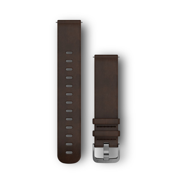 Watch Bands Garmin Quick Release 20 Vivoactive 3/ Vivomove HR/ Forerunner 245 645 curea piele L Quick Release maro-inchis