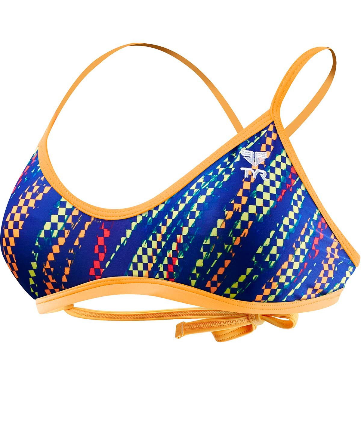 TYR TYR - bustiera - Sassari Tieback Top - albastru galben