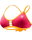 TYR Solid Pacific Tieback Top roz-portocaliu