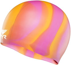 Cască înot silicon multicolor TYR galben-roz
